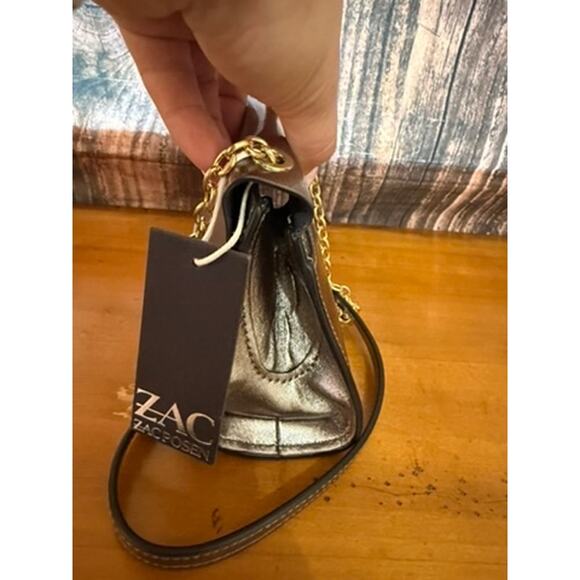 NWT Zac Posen Eartha Mini Chain Crossbody Bag Shale Gold Hardware - Picture 7 of 7